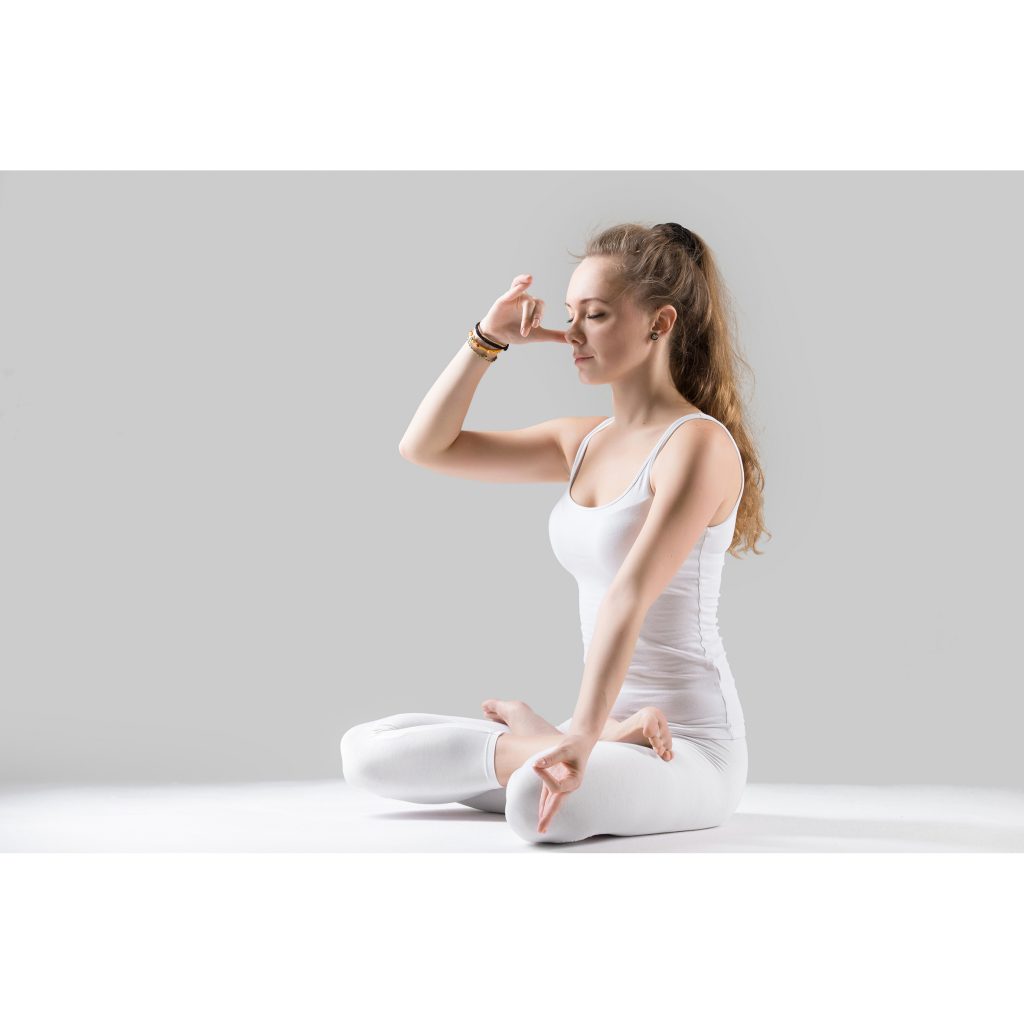 respiración nasal o pranayama posturas de yoga